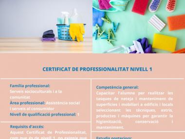 Certificat de professionalitat: Neteja de superfícies i mobiliari en edificis i locals
