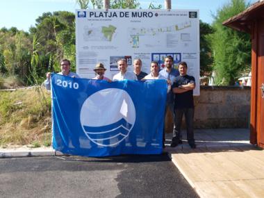 Enlairament de la Bandera Blava a les Platges de Muro