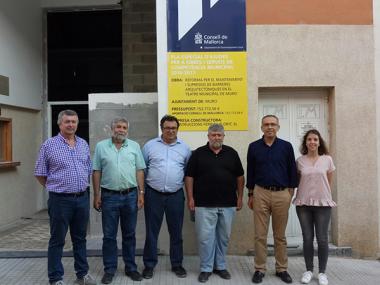 Visita del conseller insular de Cooperació Local a les obres que es fan a Muro	