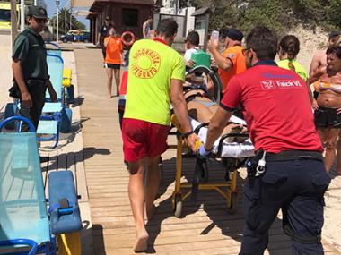 Simulacre de salvament a Platja de Muro	